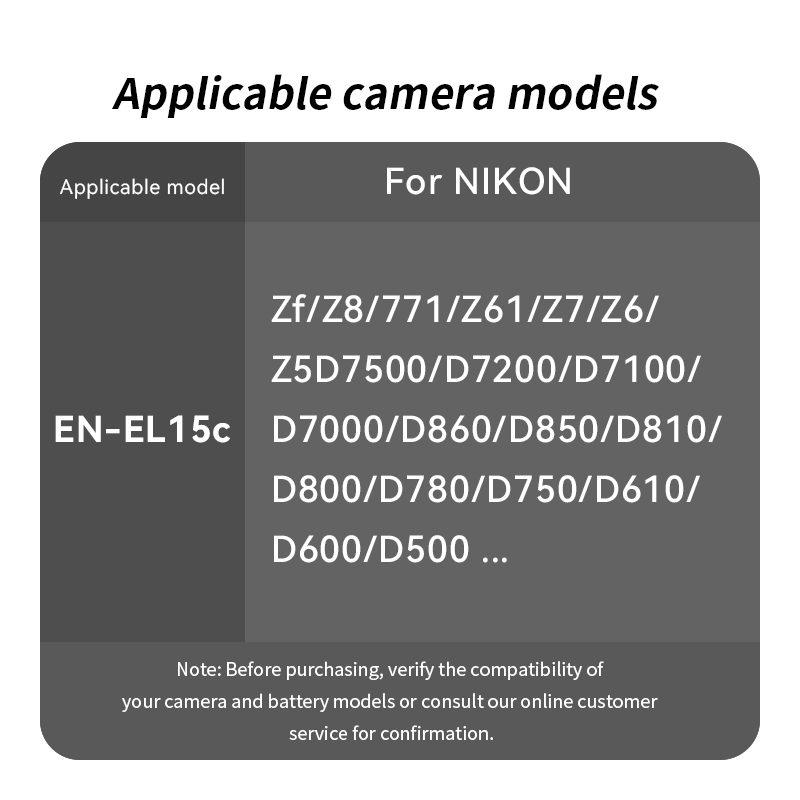 FB 2-Pack EN-EL15C Rechargeable Digital Battery Charger Set Compatible for nikon z8 z7 z6 z63 z5 SLR Camera Stock Available