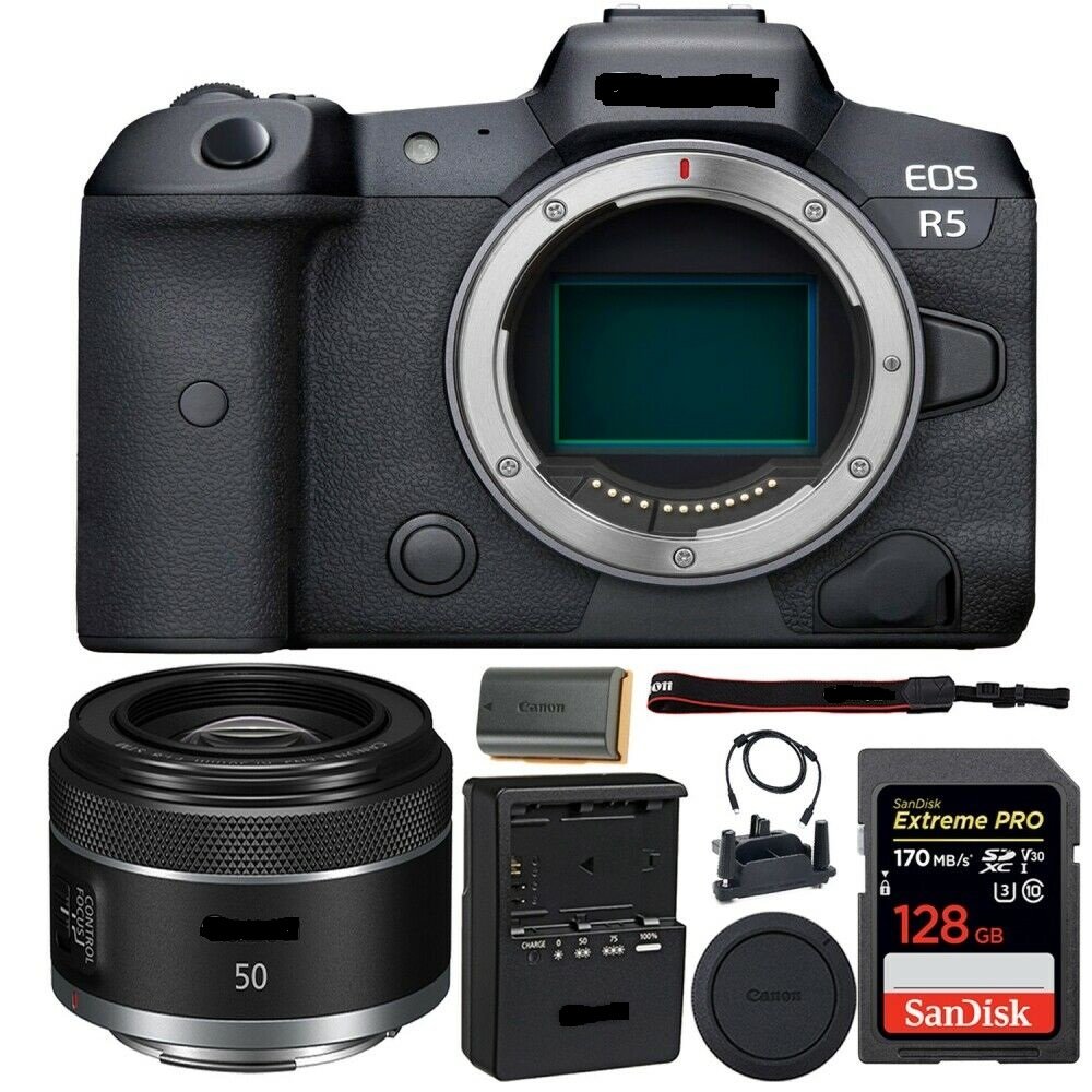 Buy 2 get 1 free R5 Full Frame Mirrorless Camera Body and accessories 8K Video 45MP CMOS Sensor Bundle