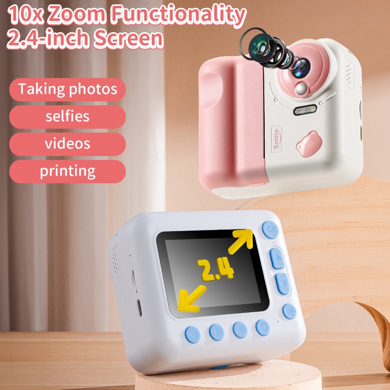 JJRC V19 New Children's Camera Gift Kids printing Camera Digital Mini Cute Game MP3 Toy Instant print cameras