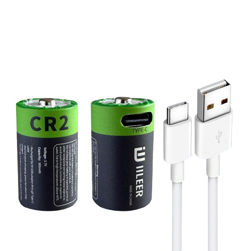 Factory Price 1036mWh CR2 USB-C Fast Charging Lithium Ion Batteries 280mAh 3.7V Rechargeable Battery