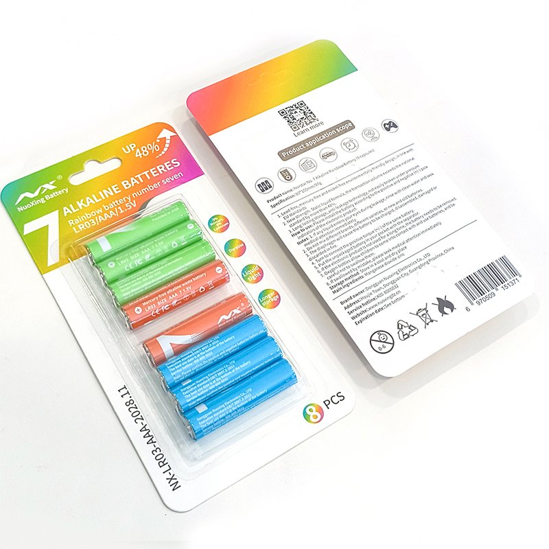 NUOXING AAALR03 eco-friendly alkaline dry battery 1.5V remote control toy battery alkaline battery