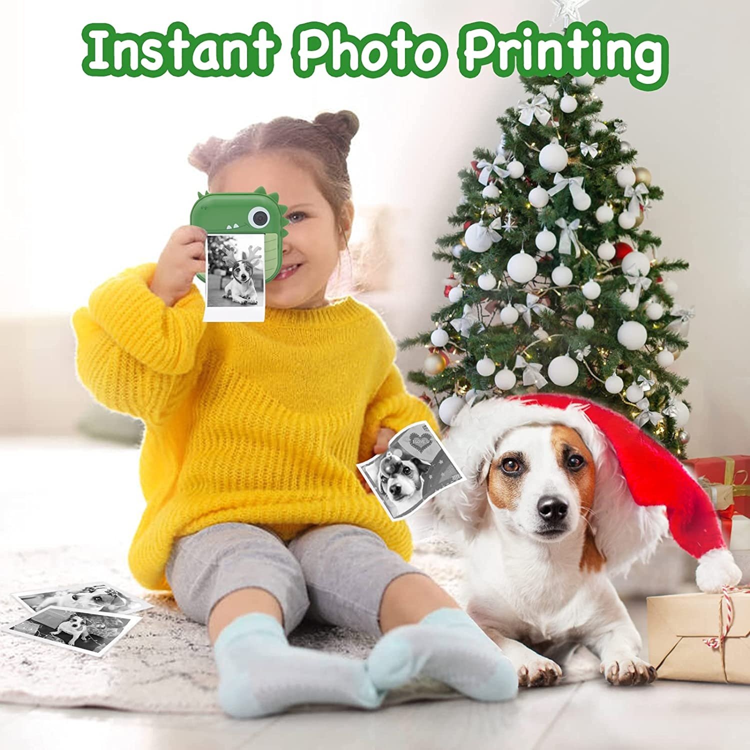 2.4" HD Large Screen Kids Instant Printing Camera Thermal Zero Ink Digital Camera for Teens