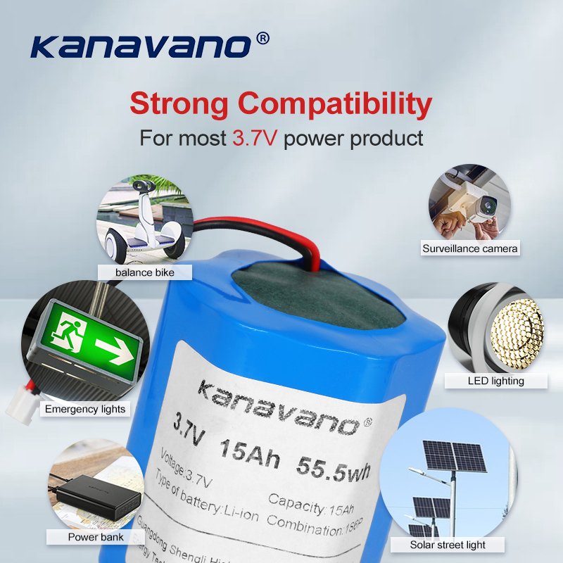 3.7v 18650 15000mah 1s6p battery Customizable 18650 1S6P 3.7V 15ah rechargeable lithium battery pack for LED Light