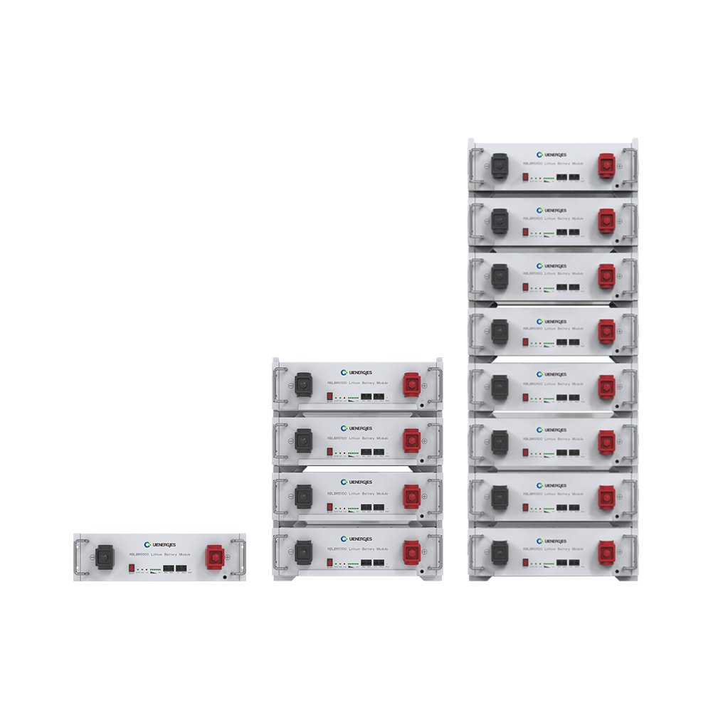 UIENERGIES rechargeable Solar Lithium Battery Rack 51.2V 5kwh Ess Storage System stackable Residential Lithium Battery for solar