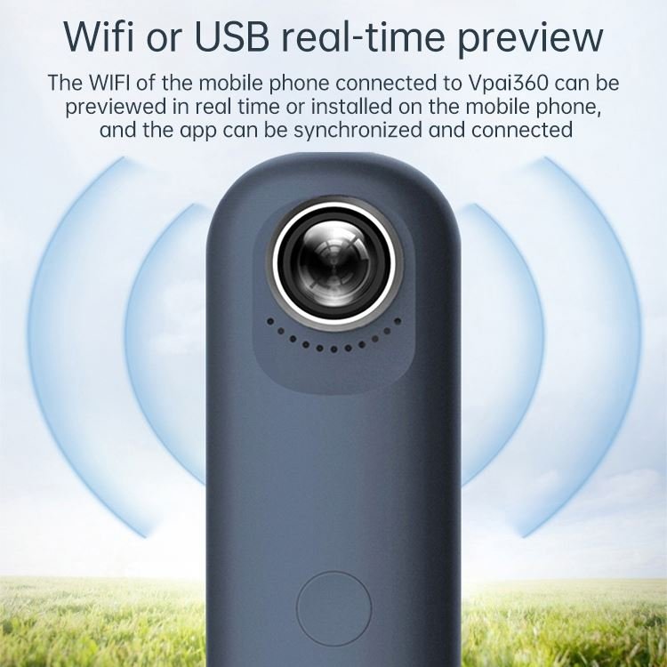 Dropshipping Outdoor 360 Panoramic Camera Wi-Fi Support VR Shooting Sports Camera Smart Video Cameras
