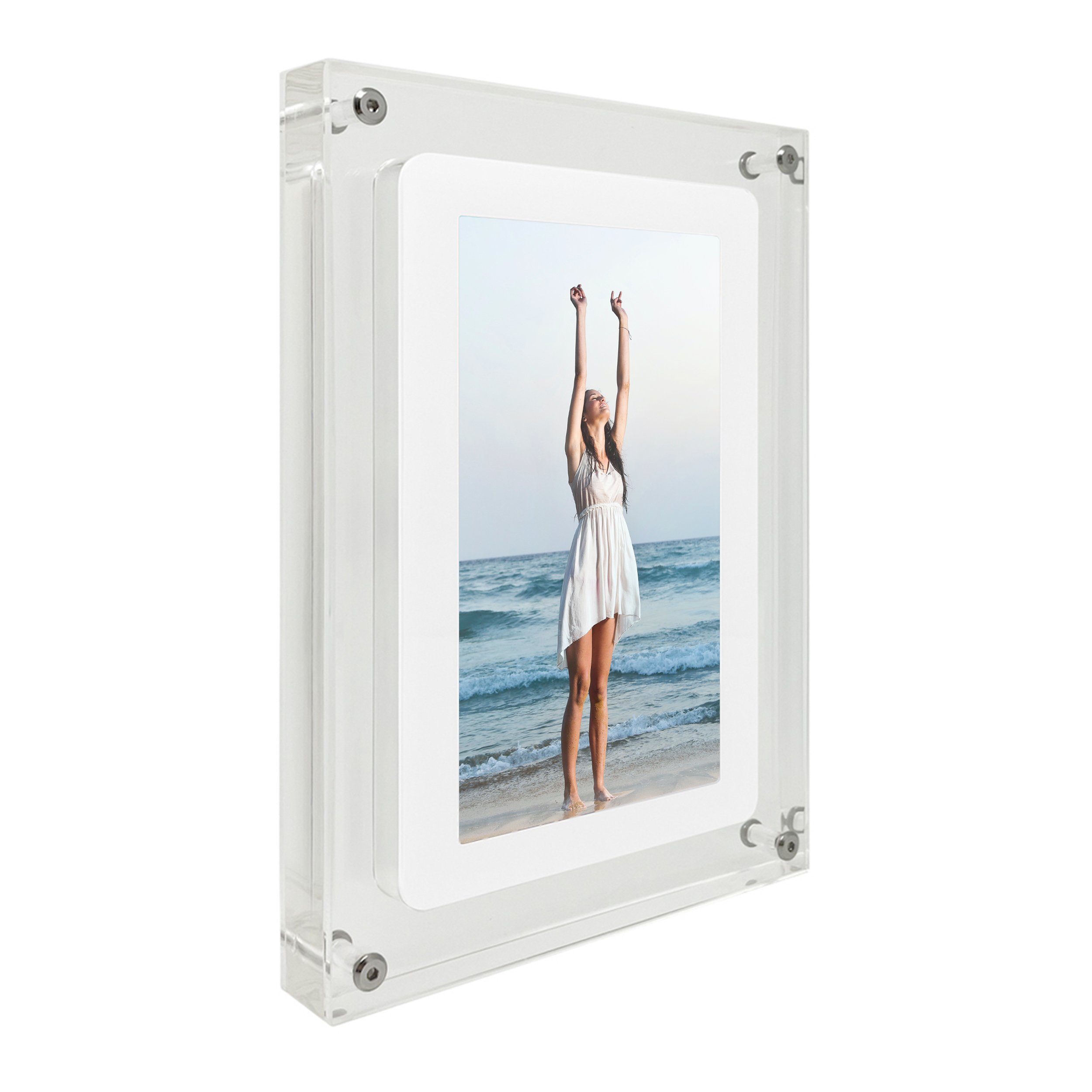 wholesale Clear crystal video infinite objects Frame Photo Battery Powered Lcd 7 Inch Digital Art Acrylic Picture Frame