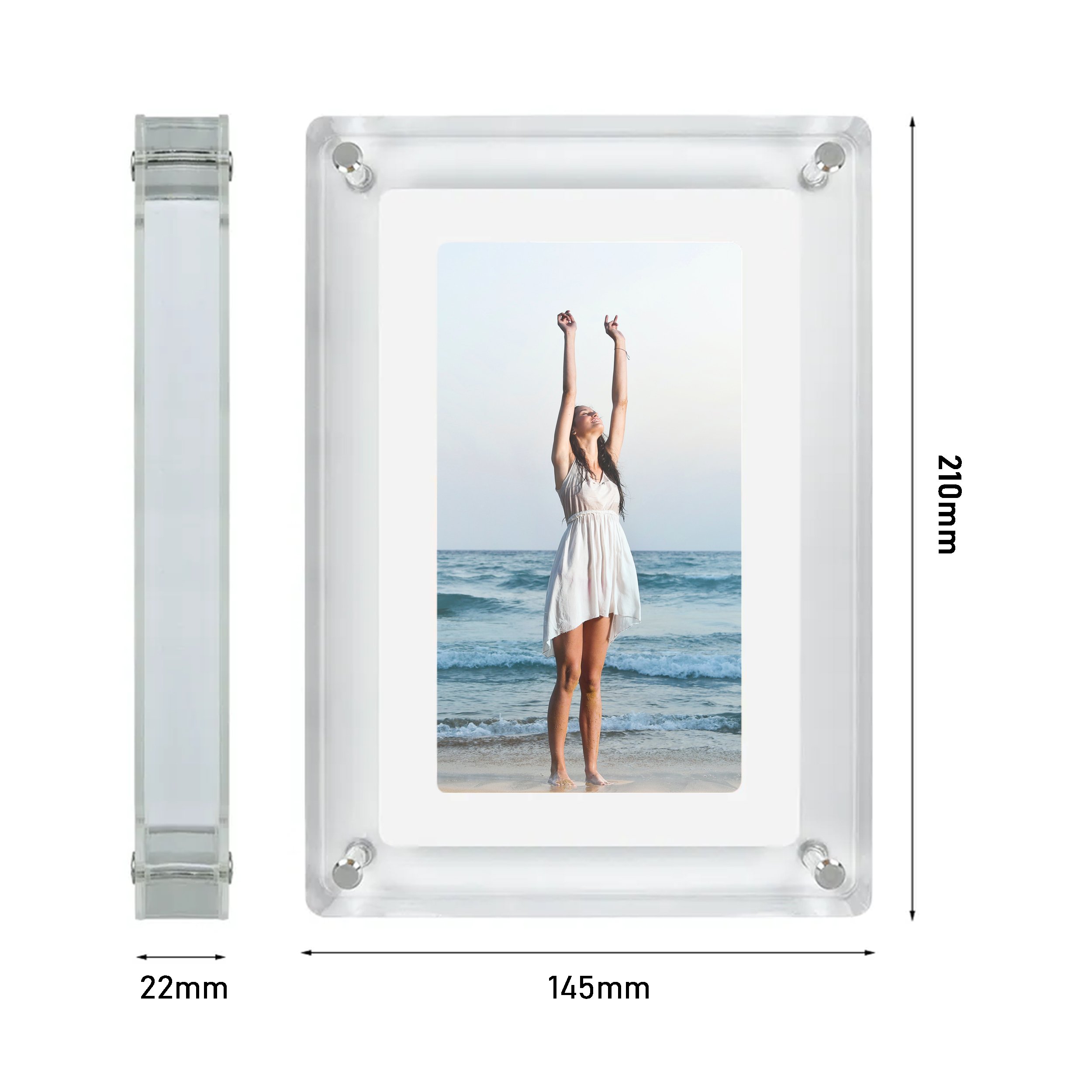 wholesale Clear crystal video infinite objects Frame Photo Battery Powered Lcd 7 Inch Digital Art Acrylic Picture Frame