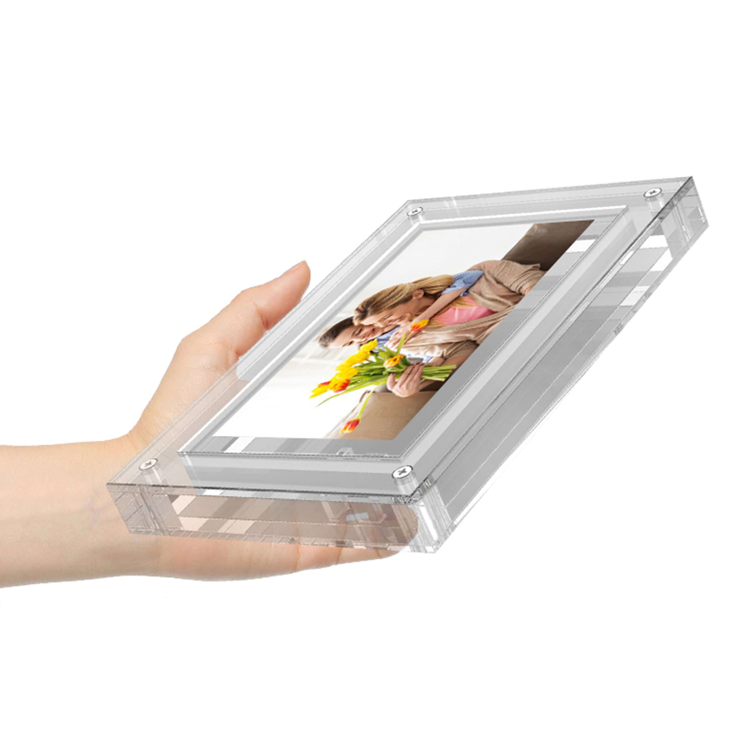 wholesale Clear crystal video infinite objects Frame Photo Battery Powered Lcd 7 Inch Digital Art Acrylic Picture Frame
