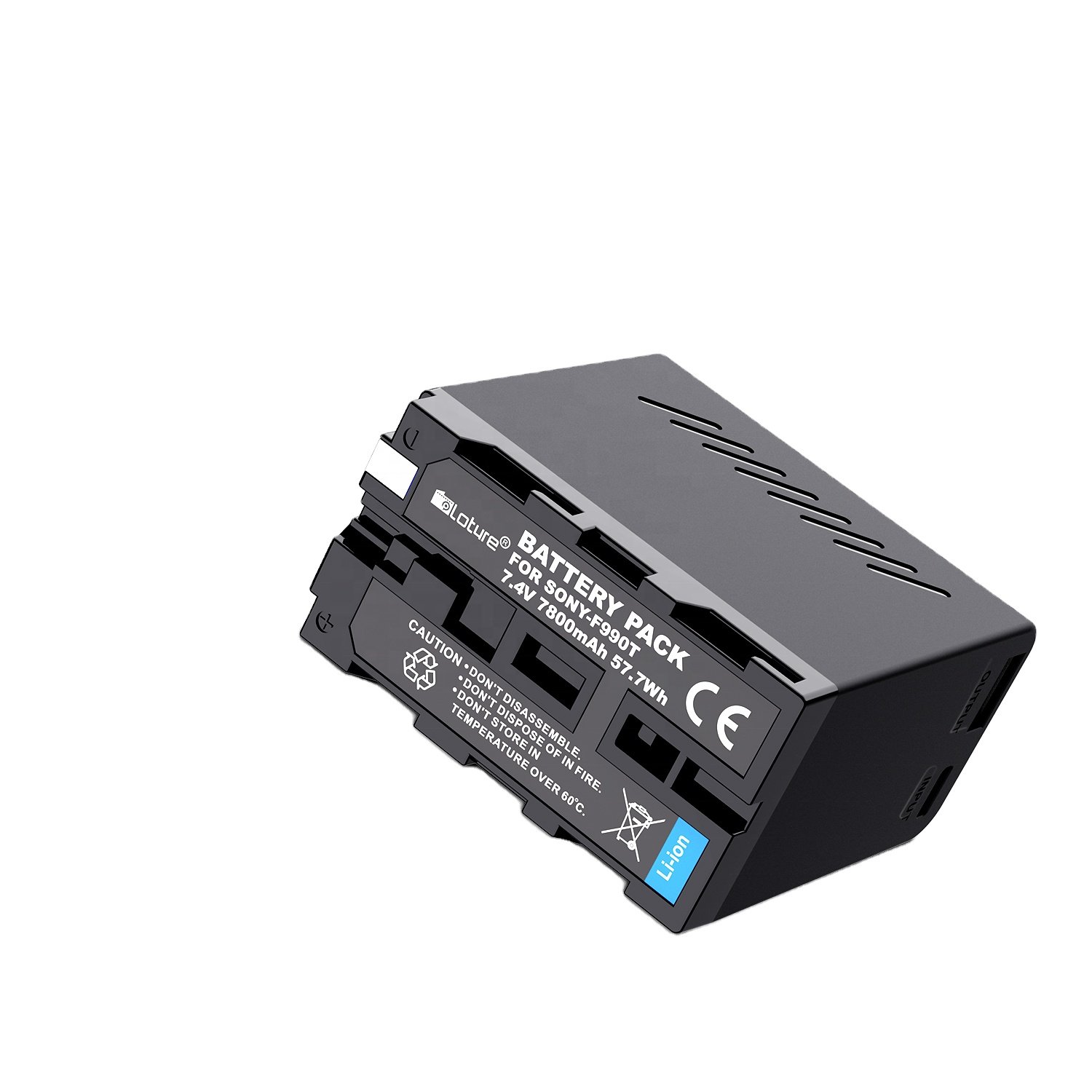 USB Output 7800mAh NP-F970 NP NP-F960 F960 F970 Battery with LED Light Display for Sony F960 F550 F570 F750 F770 MC1500C 190P