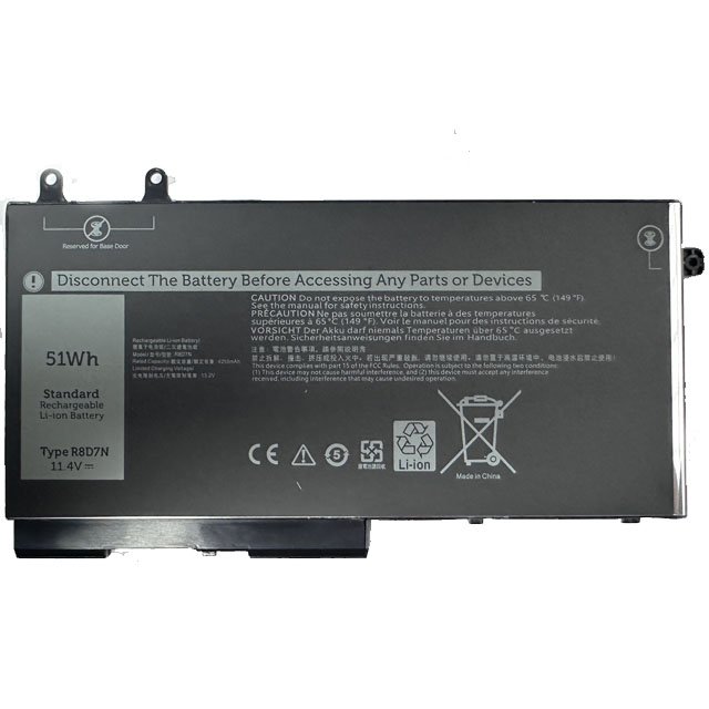 New Laptop Battery R8D7N for Dell Latitude 5400 5500 for Precision 3540 3550 for Inspiron 7590 7591 7791 lithium battery 51WH