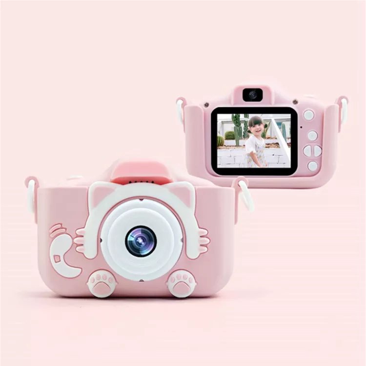 FHD Picture Games cute design children action camera video recorder dual lens 1080P kids digital camera