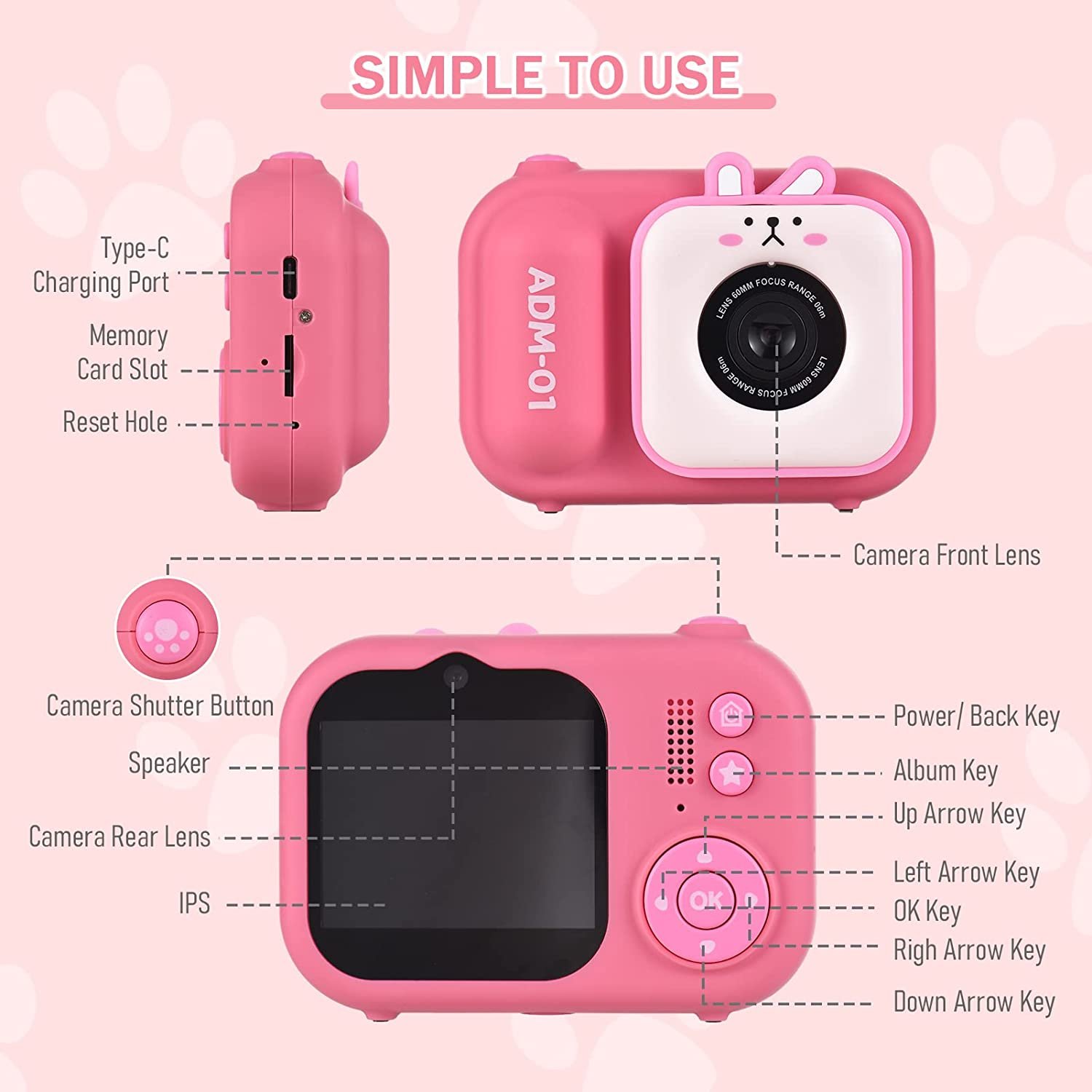 Mini Video Camera for Kids Gift Kids Camera Kids Digital Camera