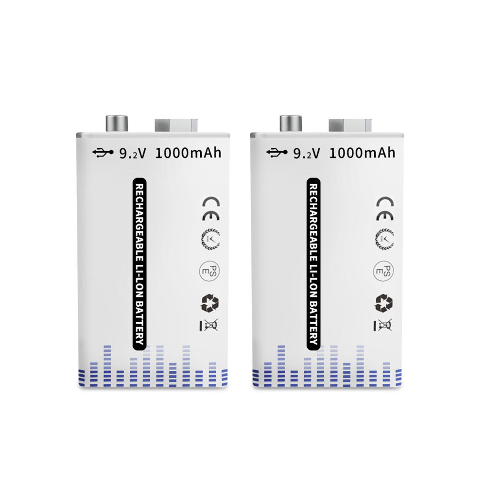 USB 9V 1000mAh batteries Li ion Rechargeable Battery cell for Measuring device