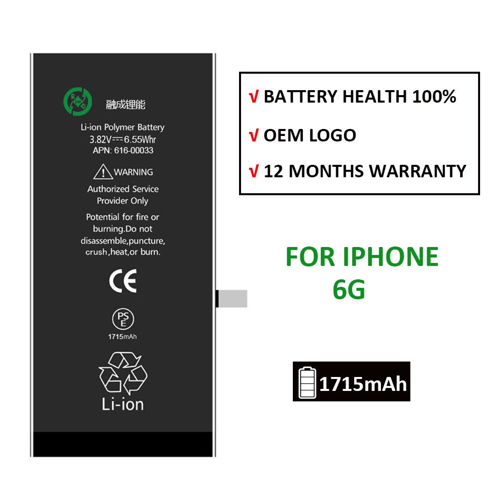 Lithium Digital Mobile Batteries Battery for Phone 6G battery