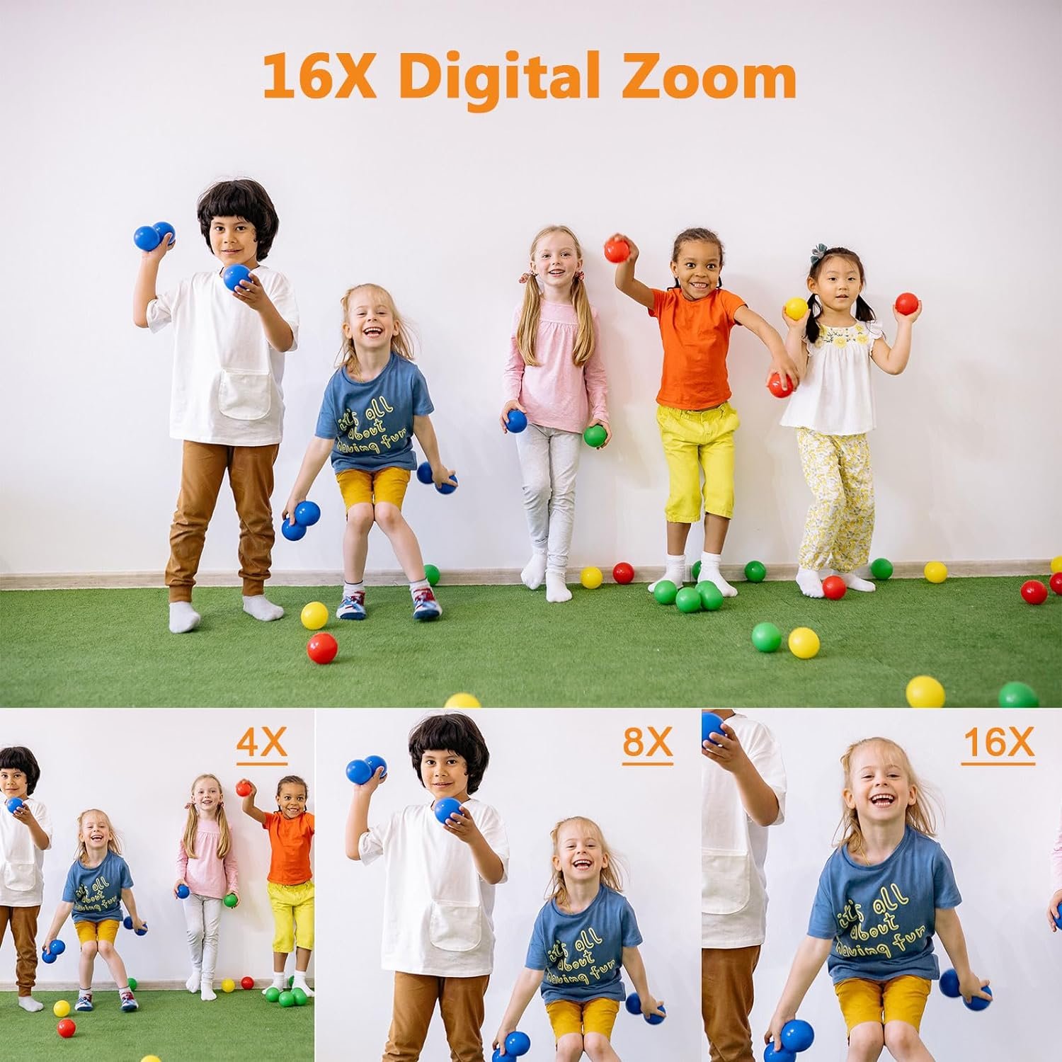 Digital Camera 4K Kids Camera with 32GB SD Card Autofocus 50MP Compact Video Cam 16X Digital Zoom Vlogging Camera for Students