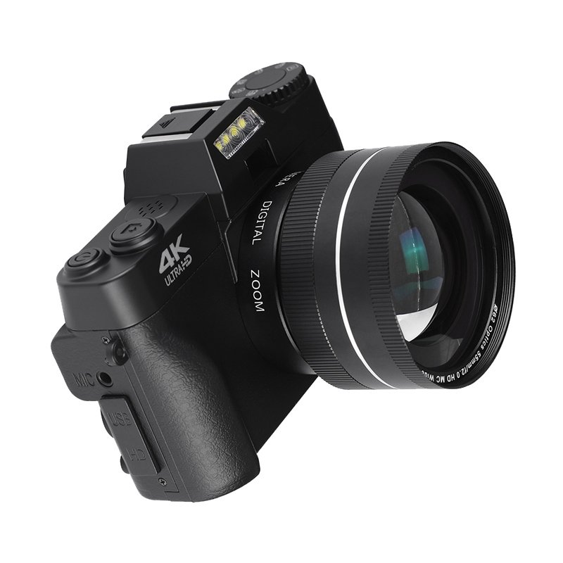 4K Digital Camera WIFI Camera 48MP HD Digital Camcorder Support External 52mm Wide Angle Lens 3.0 inch 180degree Flip Screen