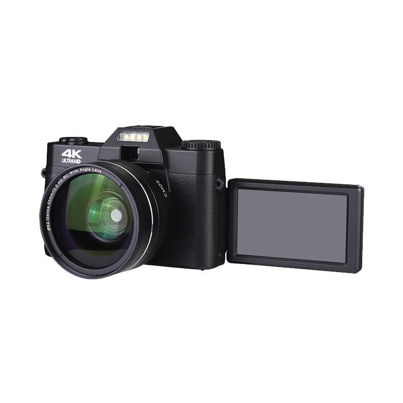 4K Digital Camera WIFI Camera 48MP HD Digital Camcorder Support External 52mm Wide Angle Lens 3.0 inch 180degree Flip Screen