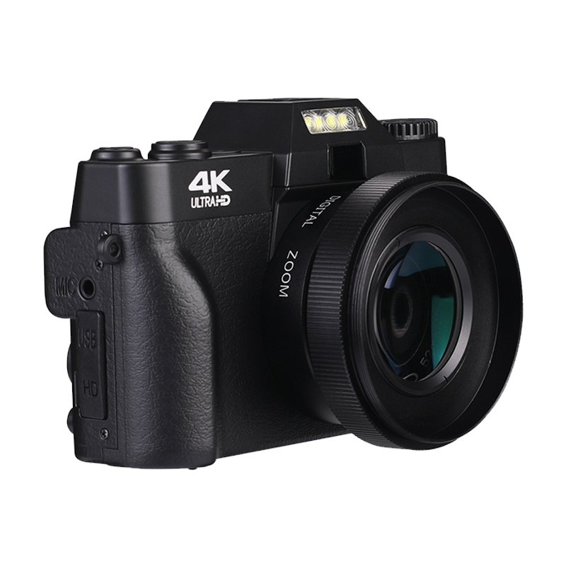 4K Digital Camera WIFI Camera 48MP HD Digital Camcorder Support External 52mm Wide Angle Lens 3.0 inch 180degree Flip Screen