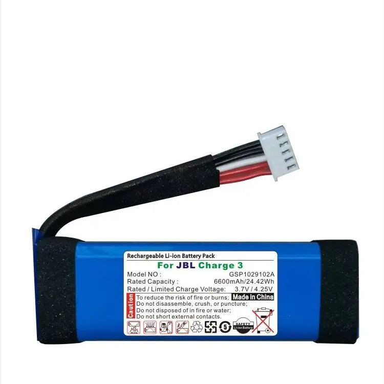 GSP1029102A 3.7V 6600mAh Li-Ion Battery for JBL Charge3 Speaker T407