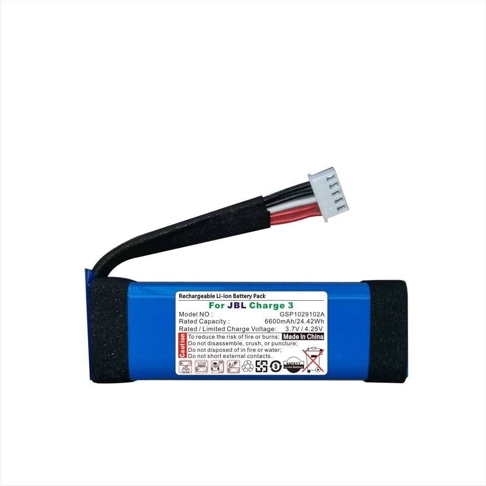 GSP1029102A 3.7V 6600mAh Li-Ion Battery for JBL Charge3 Speaker T407