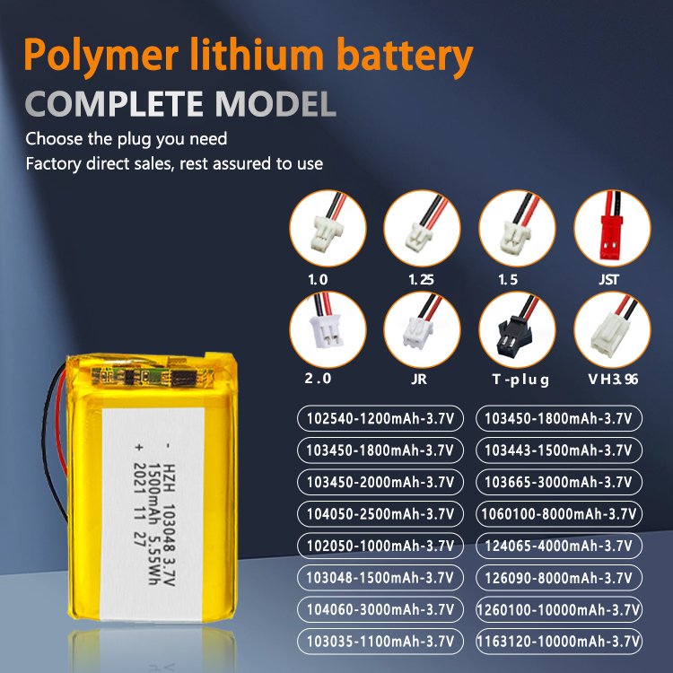 Massager toy Digital Medical hand warmer Rechargeable battery 103048 polymer lithium battery 3.7V 1500mAh