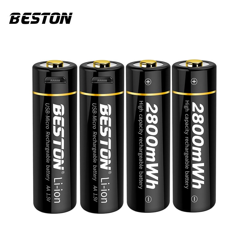 BESTON 1.5V Li-ion Battery Constant Voltage Fast Charge No.5 AA Li-ion Battery 2800mWh for Electric Remote Control