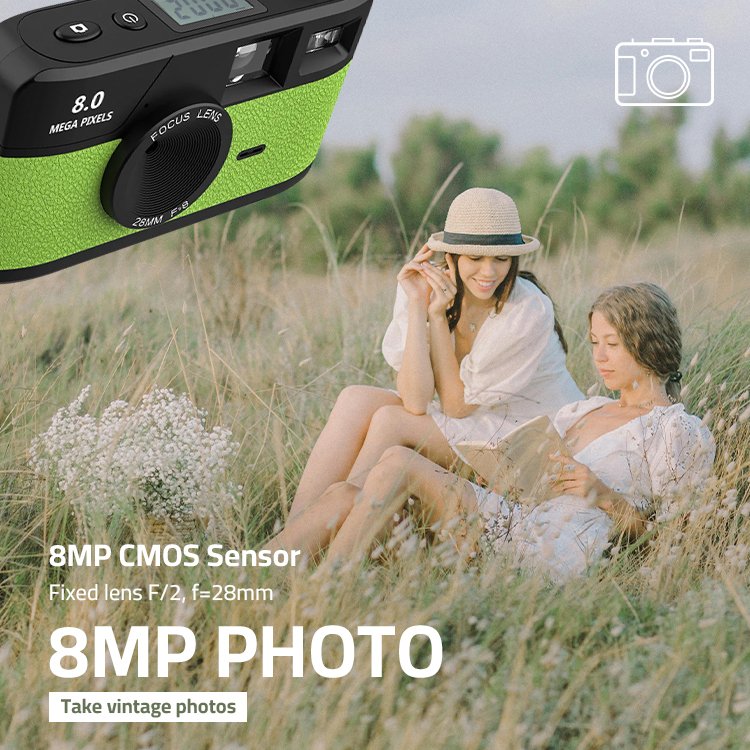 Wholesale Built-in Flash Portable 8MP Photo Screen Free Digital Camera Retro Style Vintage Compact Old Screenless Design Camera