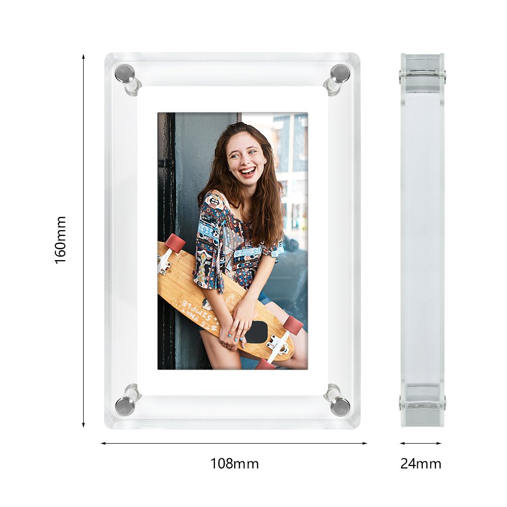 5 Inch IPS 4GB Digital Photo Frame Desktop Electronic Album 845X480 IPS Photo/Video/Music Backside Stand for Christmas