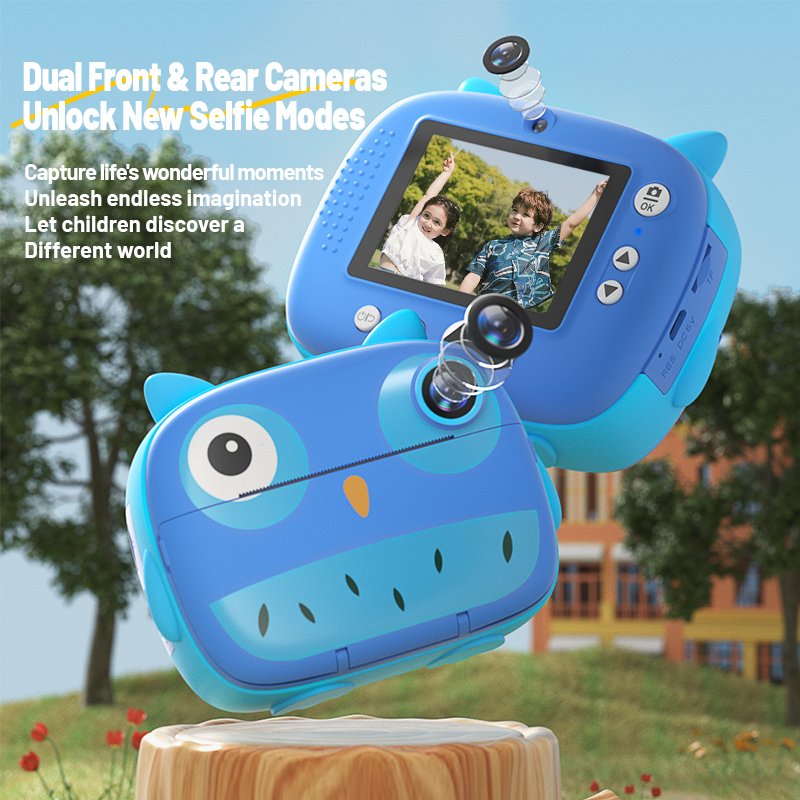 JJRC V17-V18 Customizable Kids Camera 2.4 inch screen children Instant Camera Digital Mini Cute Game MP3 printing camera