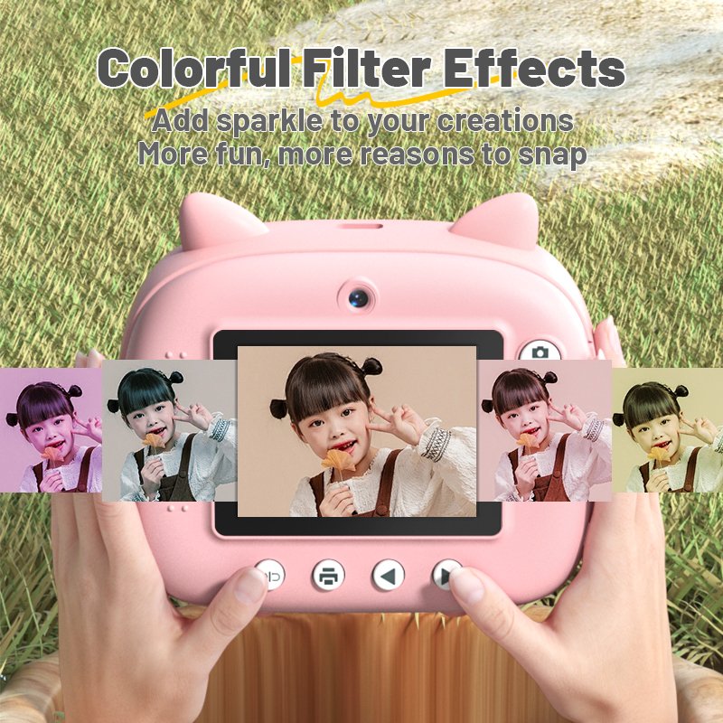 JJRC V17-V18 Customizable Kids Camera 2.4 inch screen children Instant Camera Digital Mini Cute Game MP3 printing camera