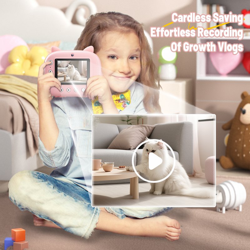 JJRC V17-V18 Customizable Kids Camera 2.4 inch screen children Instant Camera Digital Mini Cute Game MP3 printing camera