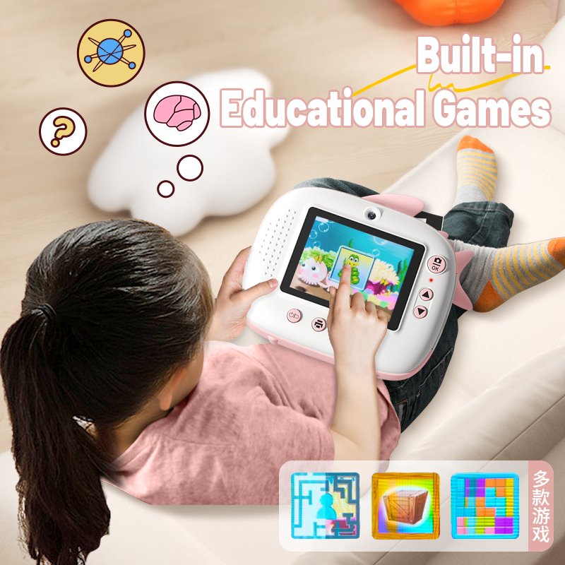 JJRC V17-V18 Customizable Kids Camera 2.4 inch screen children Instant Camera Digital Mini Cute Game MP3 printing camera