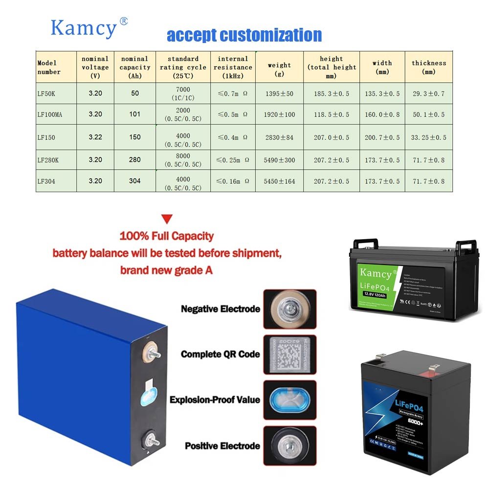 manufacturer Bms ev lifepo4 battery pack 24v 100ah lifepo4 lithium battery Akku lithium iron rechargeable prismatic cell