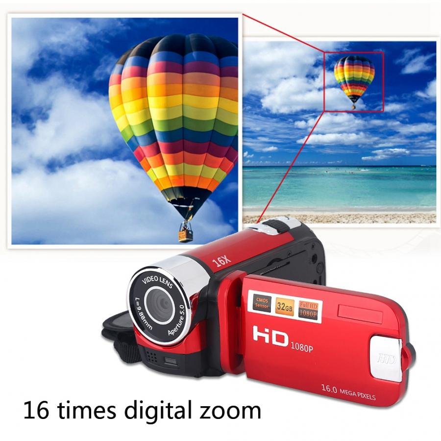 Full HD 16 Million Pixel DV Camcorder Digital Video Camera Screen 16X Night Shoot Zoom Vlog Camera With Digital Zoom