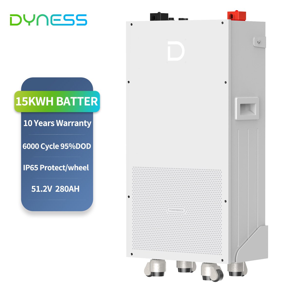 Dyness Powerbrick 14kwh 15kwh 51.2v 280ah wall lithium battery 48v 300ah lifepo4 battery system for home APP CONTROL