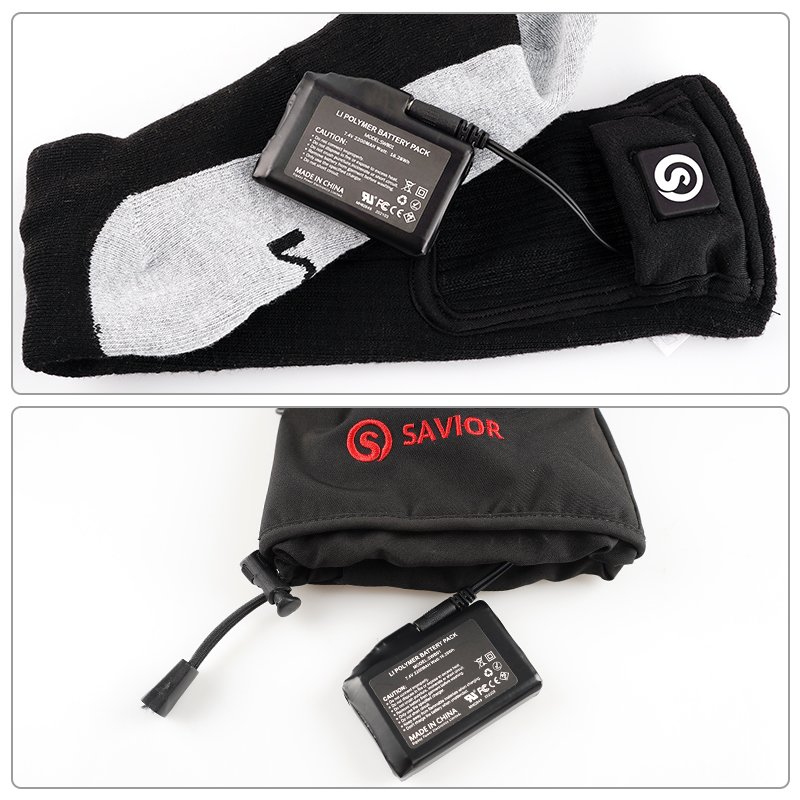 7.4V 2200mAh Lithium Ion Polymer Pack Battery for Heated Clothes Sock Glove