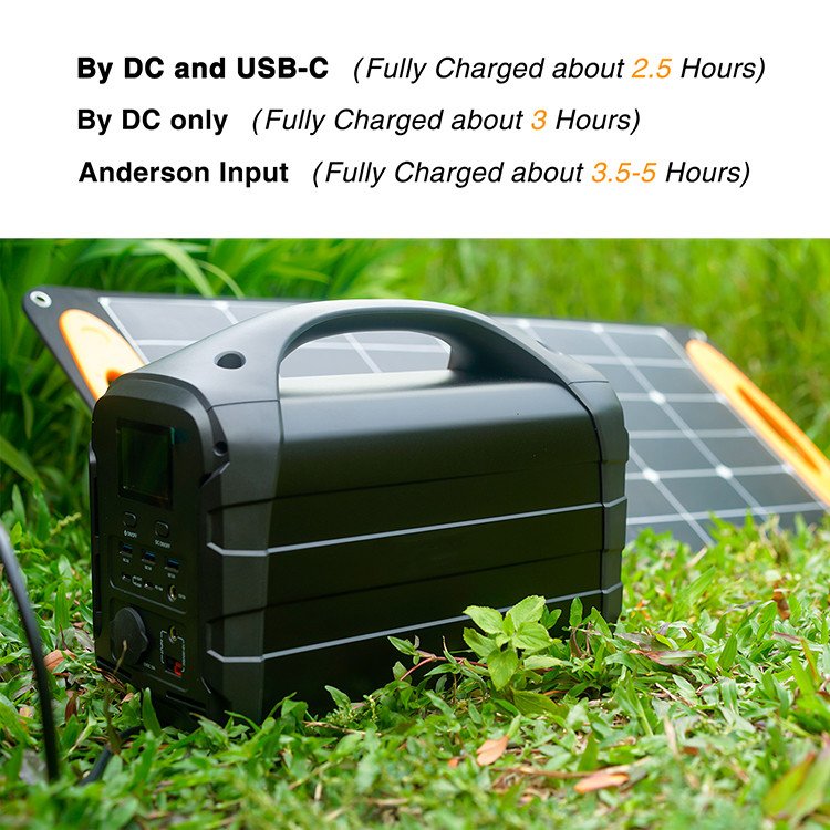 Fast Charging 700W Portable 220V Battery Power Station Emergency Backup Solar Generator for Laptop for Home Outdoor Camping