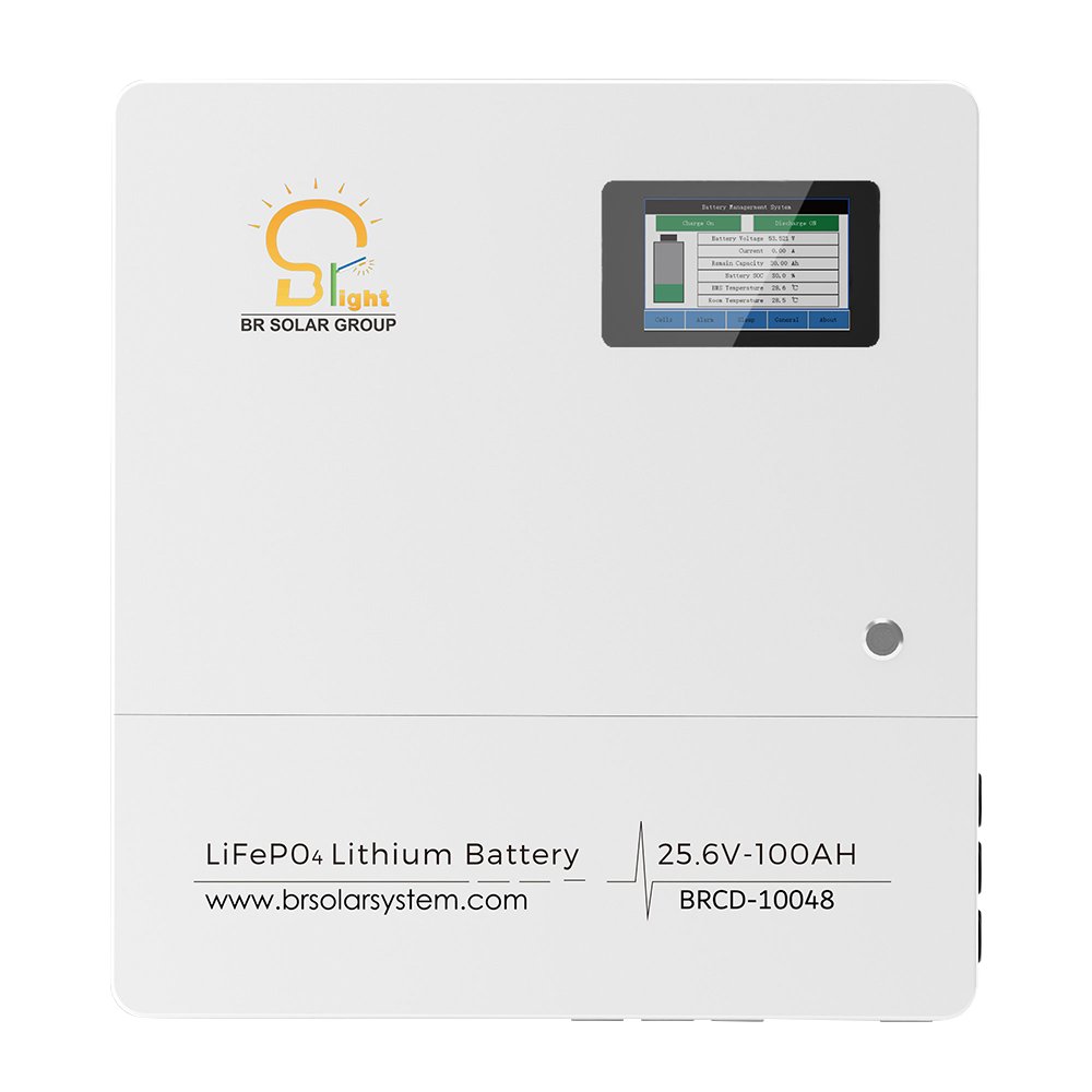 Hot sale 24V 25.6V wall mounted lithium batteries 100AH 200AH lithium ion battery for solar power system