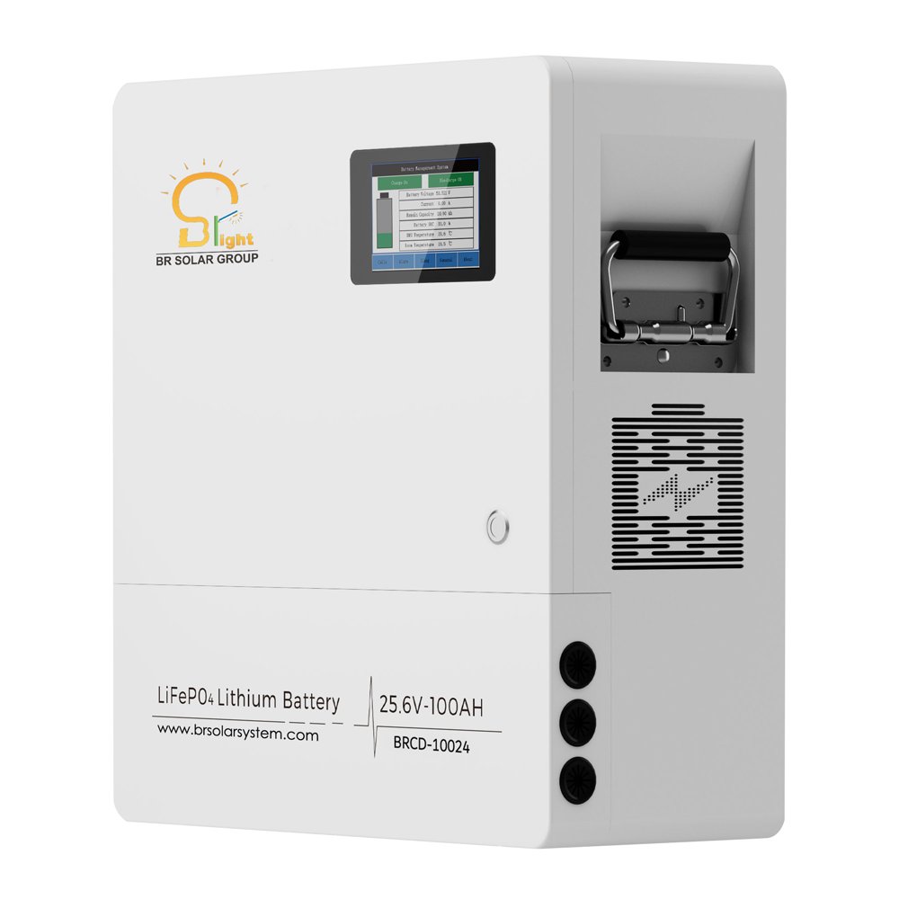 Hot sale 24V 25.6V wall mounted lithium batteries 100AH 200AH lithium ion battery for solar power system