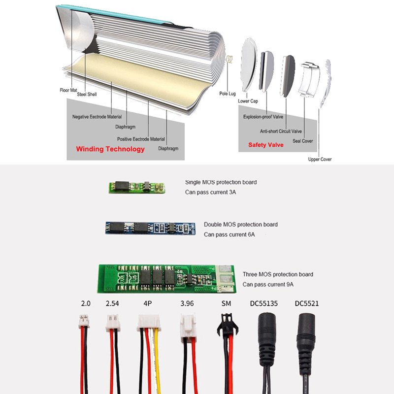 18650 Cell Li-ion Rechargeable Batteries 2200 2500 2600 mah Lithium KC Battery INR 18650 3.7v 2000mah 2200mah 2600mah 26E 5C 3C