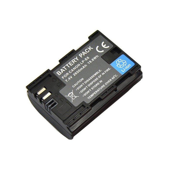 2650mAh 7.2V digital camera lp-e6 battery for Canon 70D 5D Mark3 5D4 6D 6D2 7D2 80D 90D