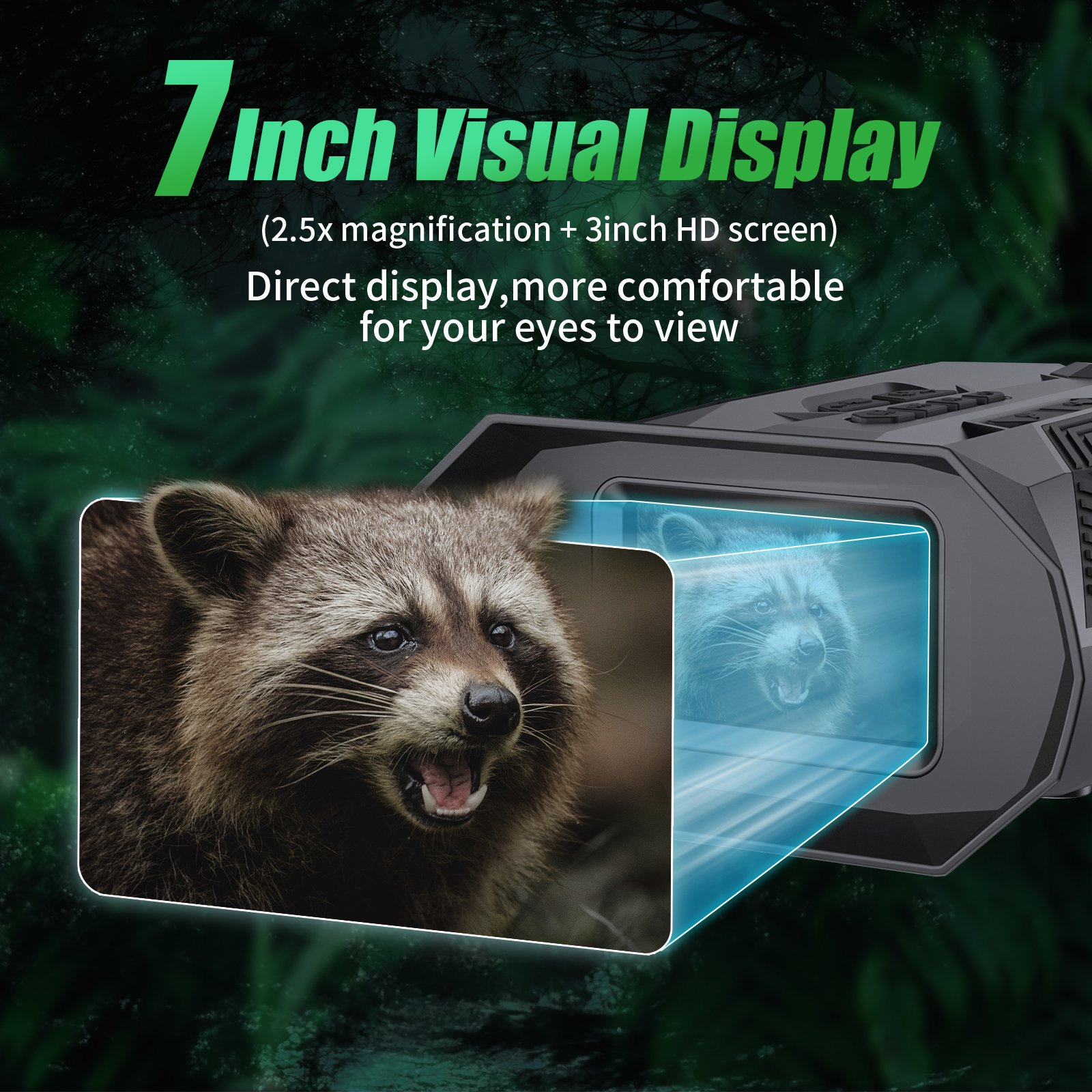 Night Vision Goggles - 4K Infrared Digital Binoculars with /3 HD Screen and 32GB Memory Card for Photos and Videos