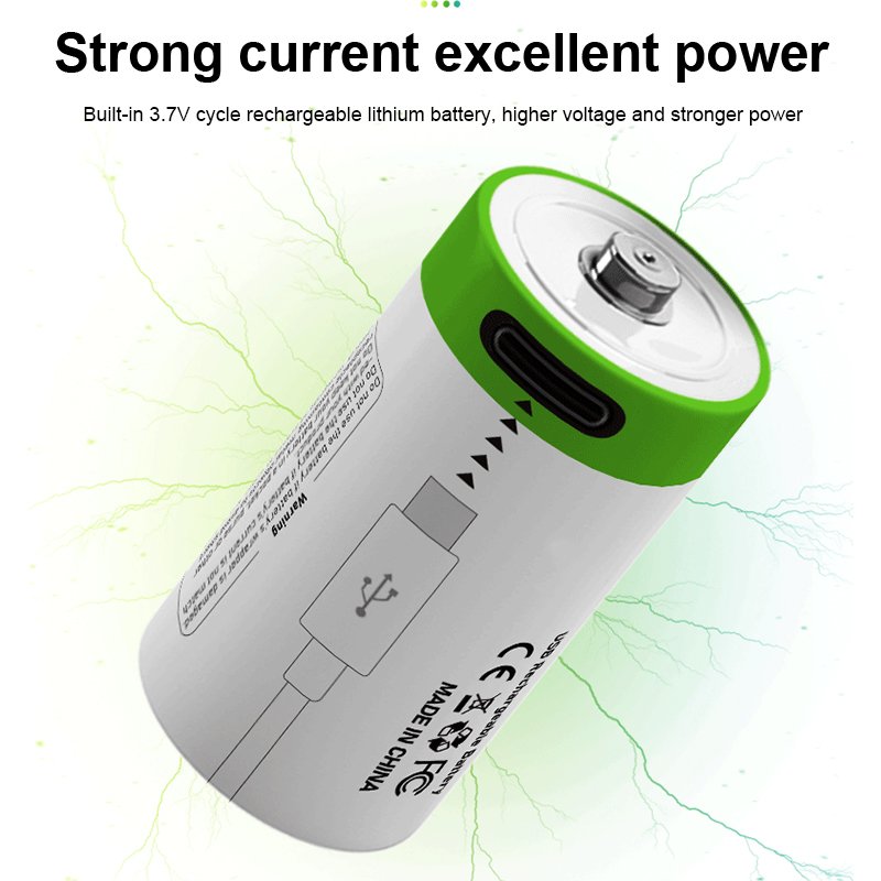 1.5V 700mAh Rechargeable Batteries CR123A USB C Charging Lithium Ion Batteries With Charging Cable
