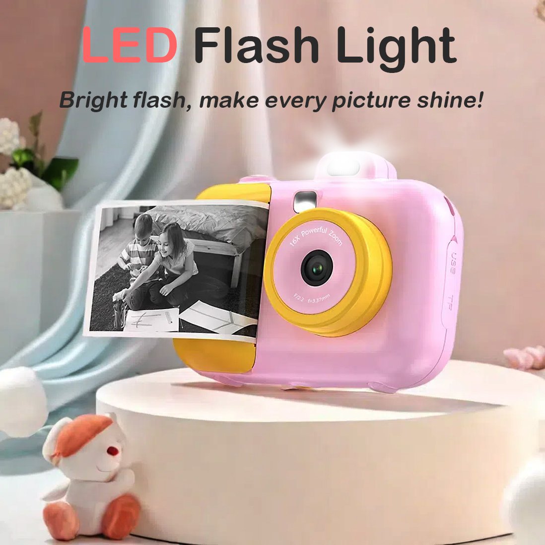 Toys custom Video child printer instant Photo Camera with paper Children Birthday Gift Mini Digital thermal print kids camera