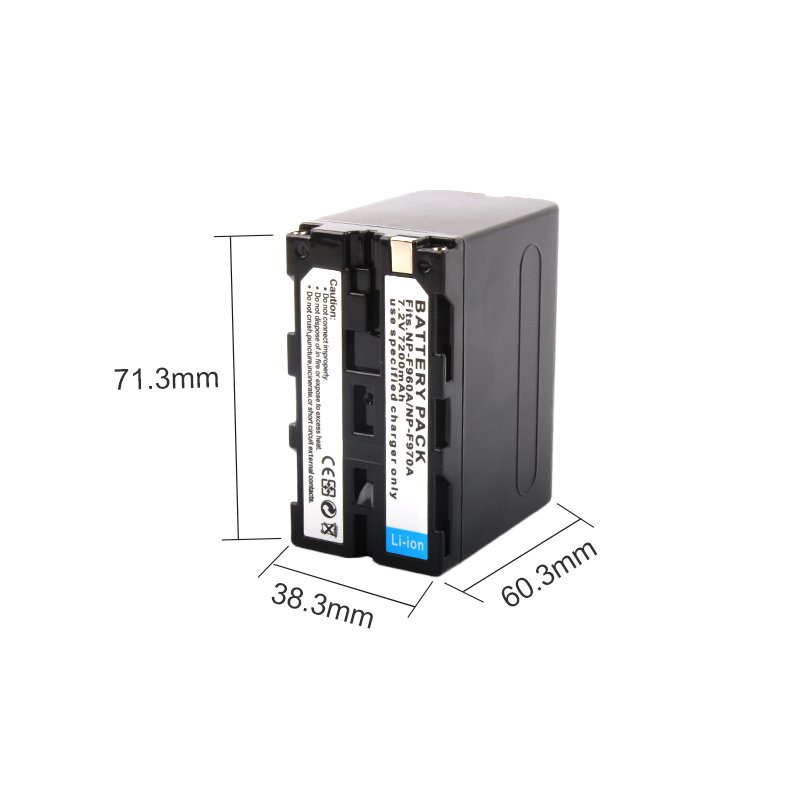 7.2V 7200mAh NP-F960A NP-F970A NPF970A Full Decoded Battery Pack Digital Batteries for Sony MC1500C 190P 198P HD1000C Cameras