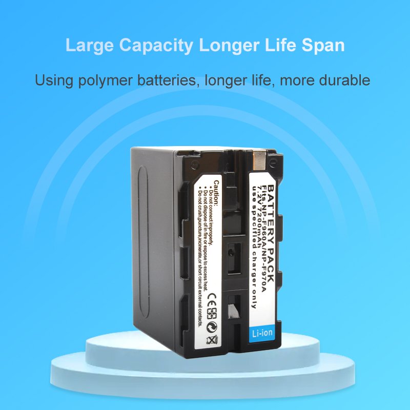 7.2V 7200mAh NP-F960A NP-F970A NPF970A Full Decoded Battery Pack Digital Batteries for Sony MC1500C 190P 198P HD1000C Cameras