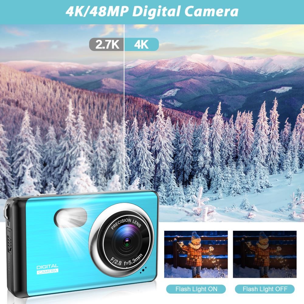 Professional 18X Zoom Auto Focus 48MP Compact 4K HD Photo Video SD Digital Cameras Vlogger outdoor camera