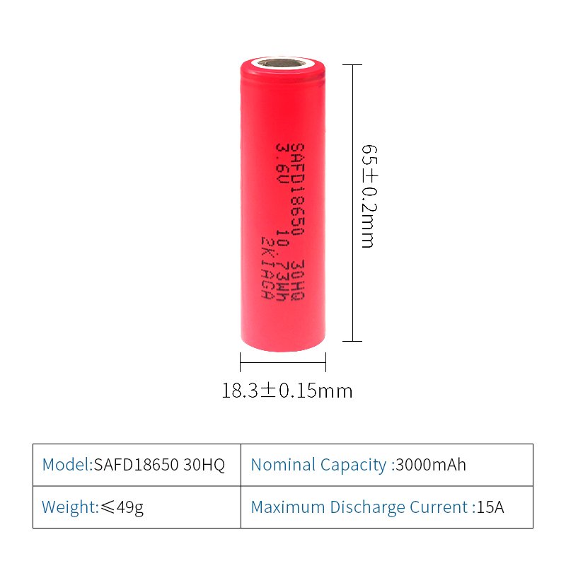 Wholesale Replacement Battery 30HQ INR 18650 3000mAh 3.7V 3.6v 15A LI Ion Lithium Battery