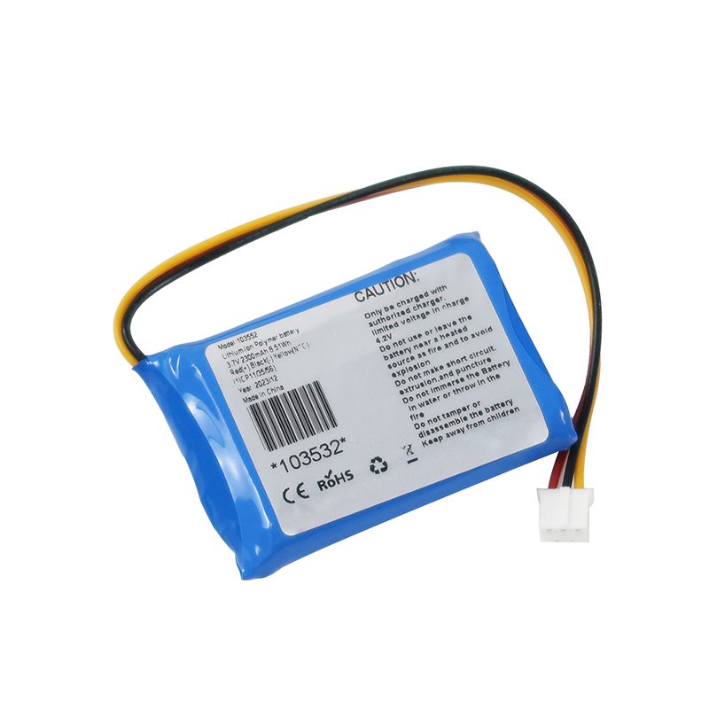 lipo 103552 3.7V 2300mAh high quality OEM Lithium ion polymer rechargeable replacement battery pack for medical device