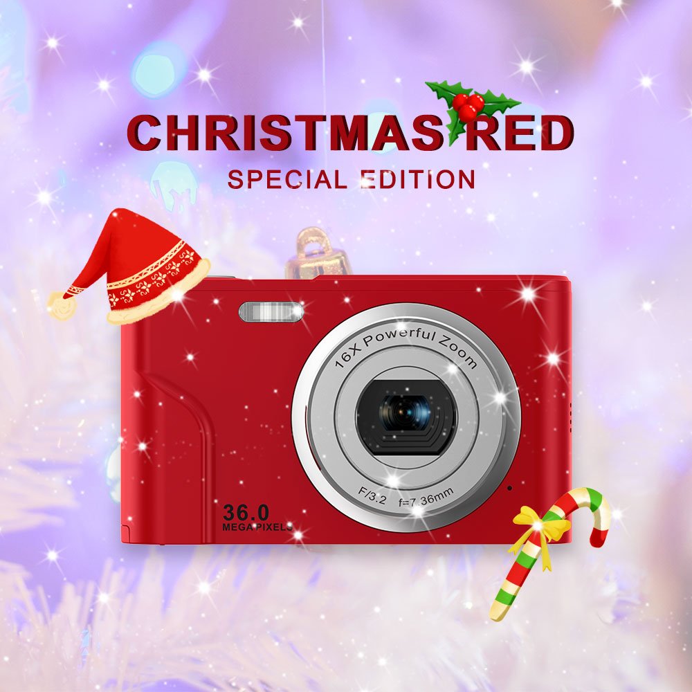 16X Digital Zoom 2.4 Inch Lcd Full Hd 1080p Recording Compact Point Mini Digital Camera Toy Camera Birthday Gift